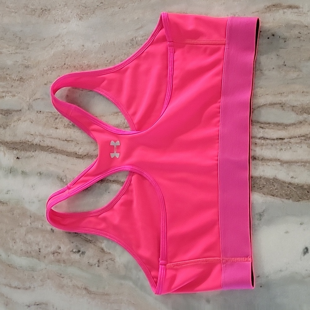 Under Armour Sports Bra Hot Pink - Picture 3 of 7